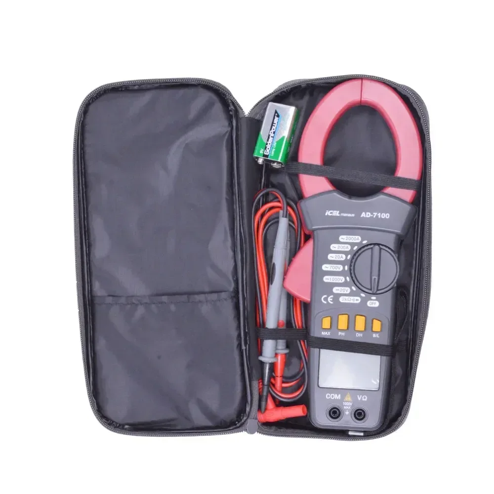 Alicate Amperímetro Com Voltímetro Digital Ac Ad-7100 Icel - Imagem 5