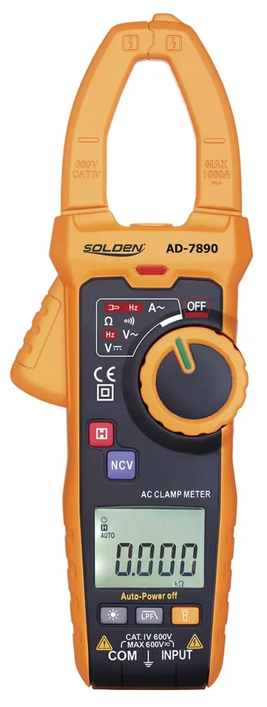 Alicate amperímetro digital Solden AD-7890 para eletricistas