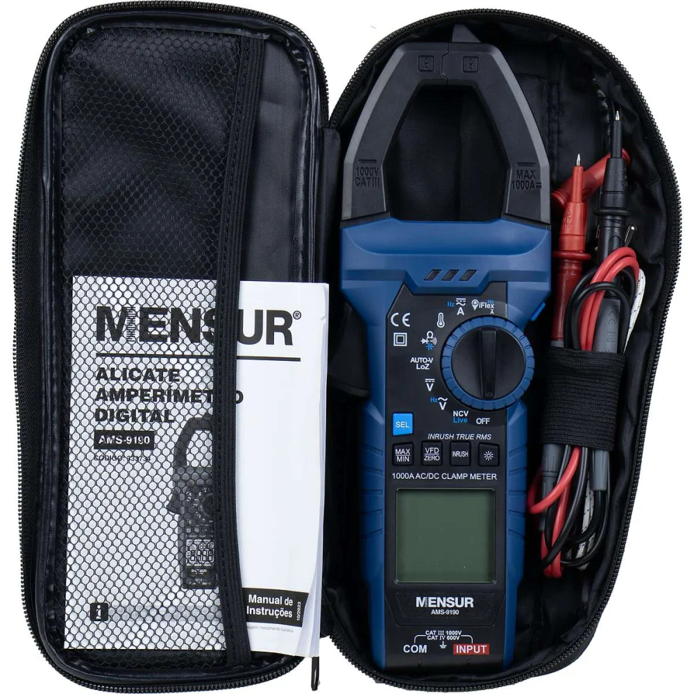 Alicate Amperímetro Digital Ams-9190 Mensur - Imagem 6