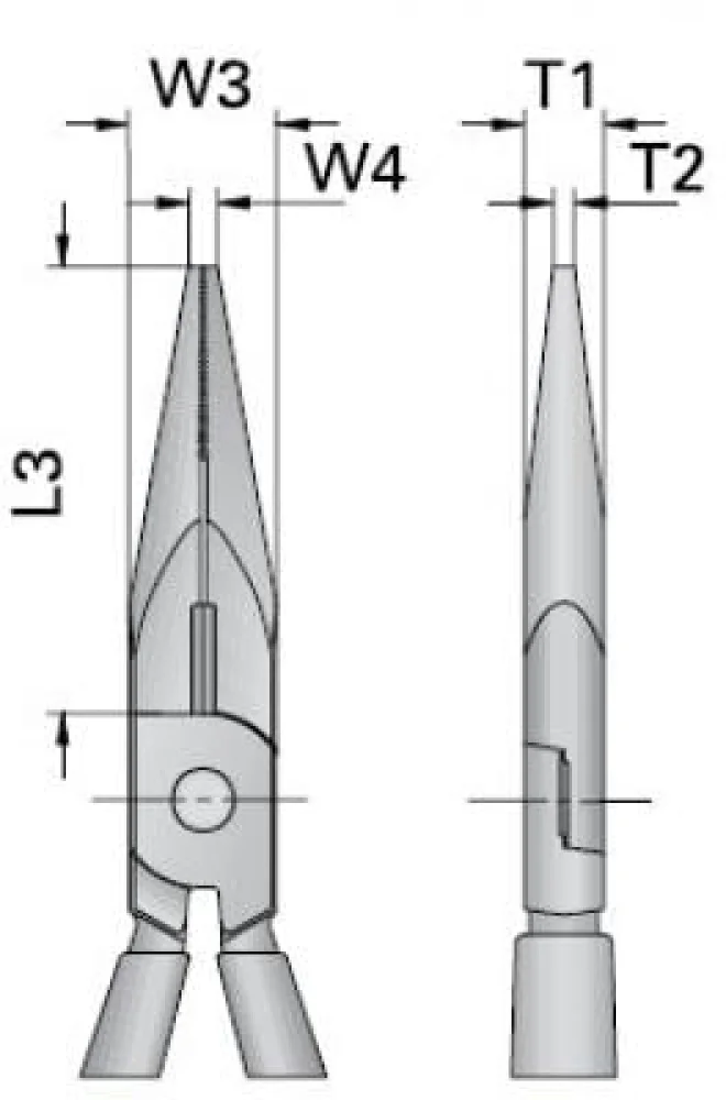 Alicate Bico Meia Cana 8 Reto 8132/Iox Gedore - Imagem 2