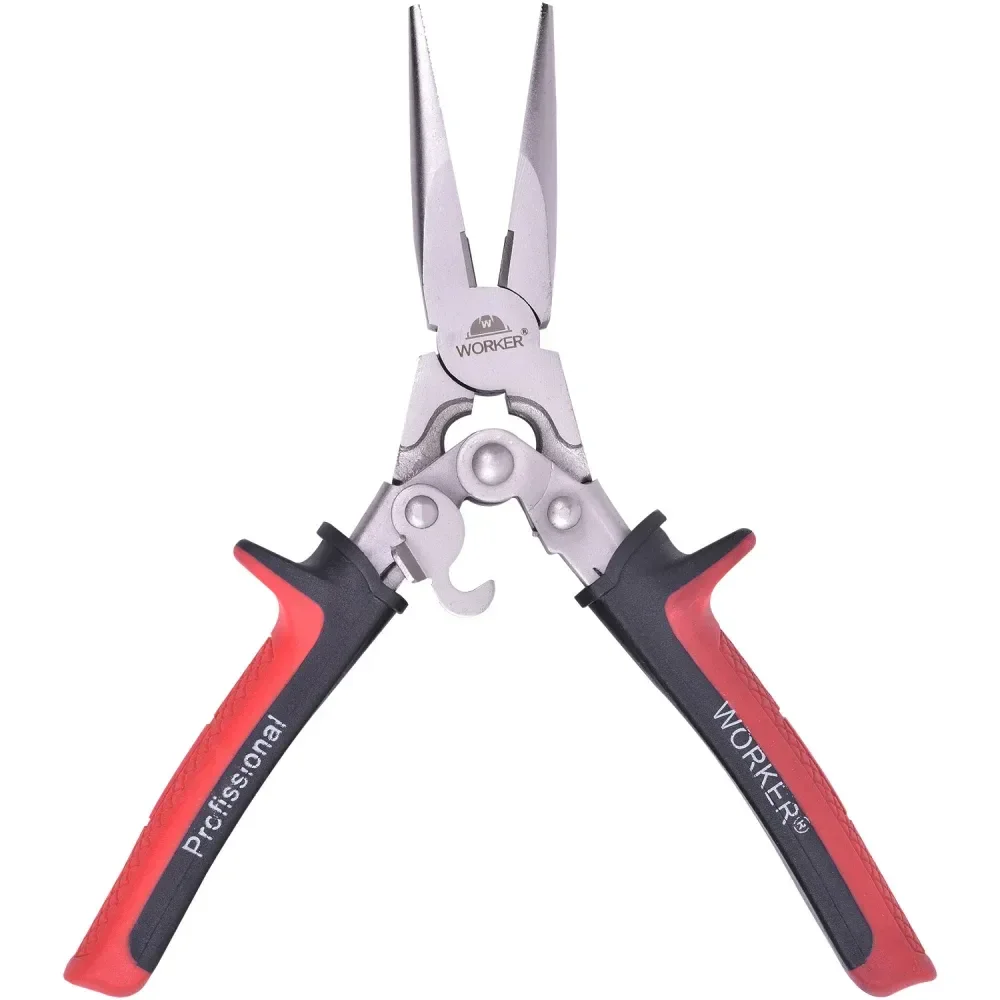 Alicate Bico Meia Cana Força Dupla 8 Worker - Imagem 2