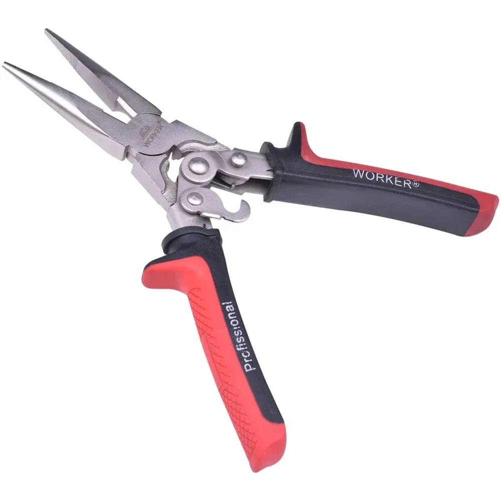 Alicate Bico Meia Cana Força Dupla 8 Worker - Imagem 3