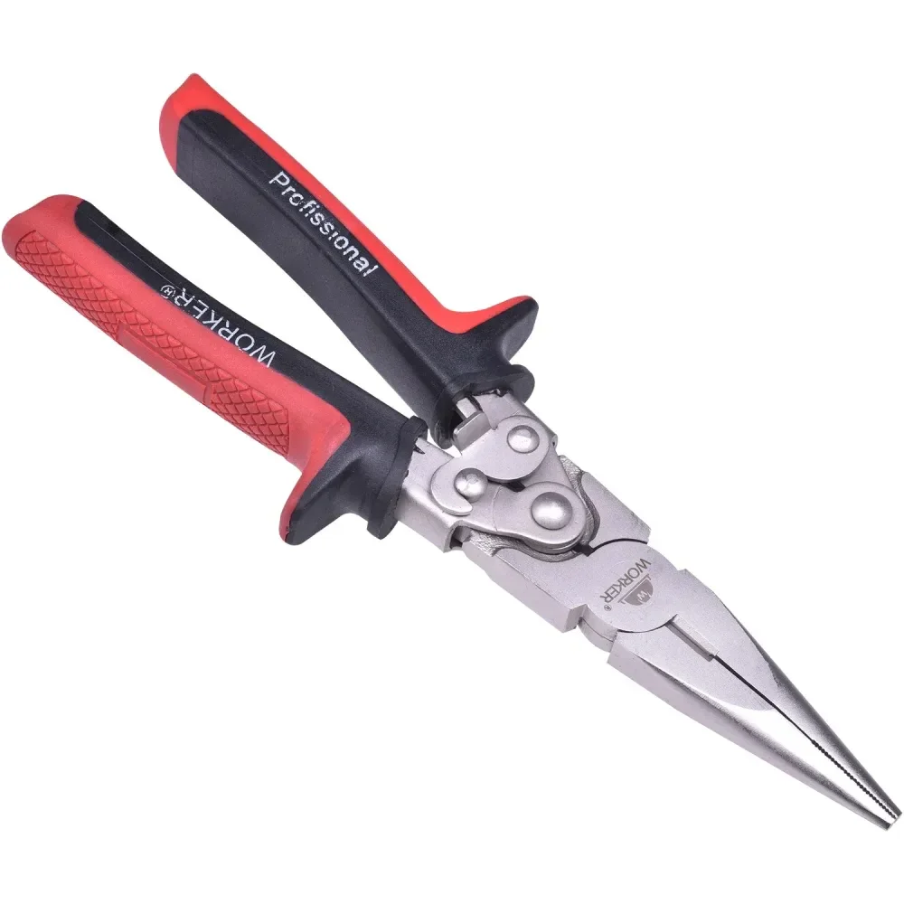 Alicate Bico Meia Cana Força Dupla 8 Worker - Imagem 4