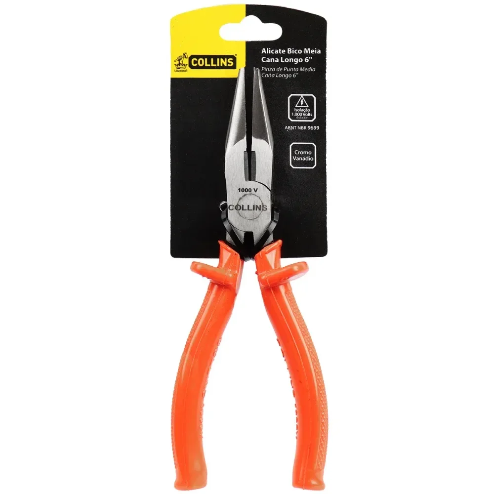 Alicate Bico Meia Cana Longo 6 Collins - Imagem 2