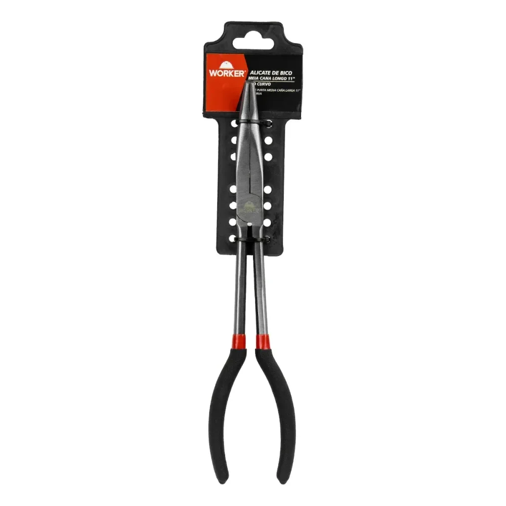 Alicate De Bico Meia Cana Longo Curvo 11” Worker - Imagem 2