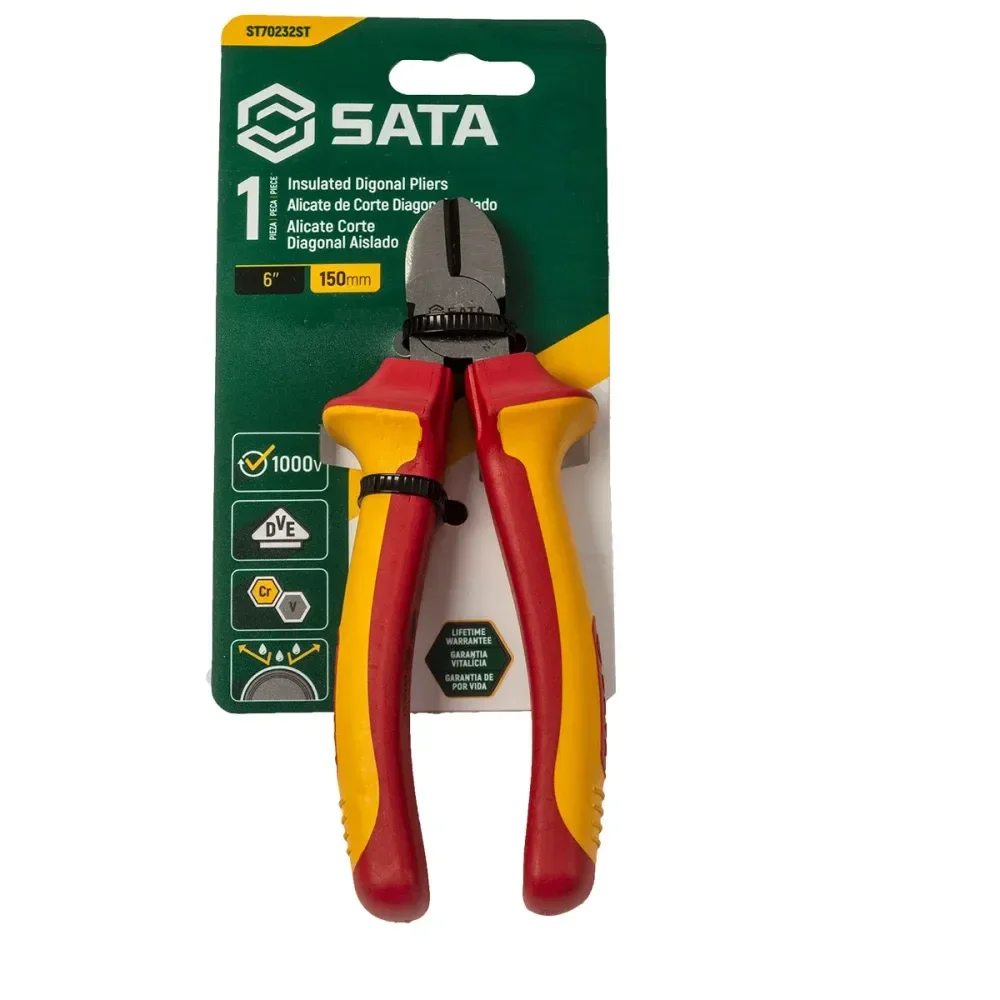 Alicate De Corte Diagonal Vde Em Cr-V 6” Sata - Imagem 7