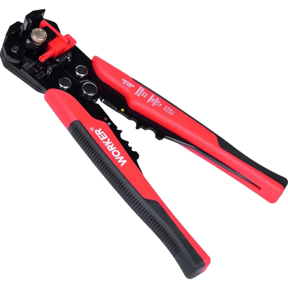 Alicate Desemcapador De Fios Automático E Crimpador 8Mm Worker - Imagem 5