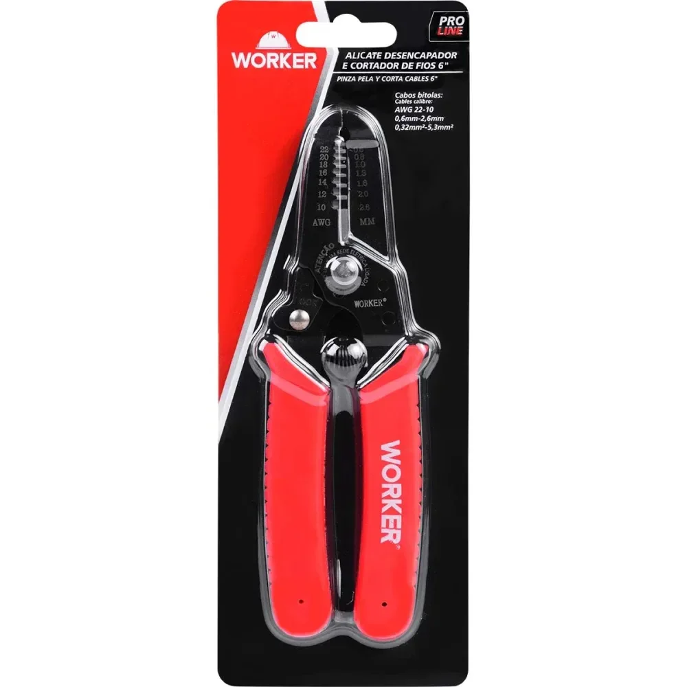 Alicate Desencapador E Cortador De Fios 6 Worker - Imagem 6