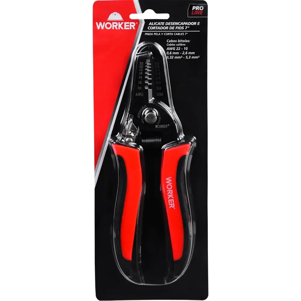 Alicate Desencapador E Cortador De Fios 7 Worker - Imagem 5