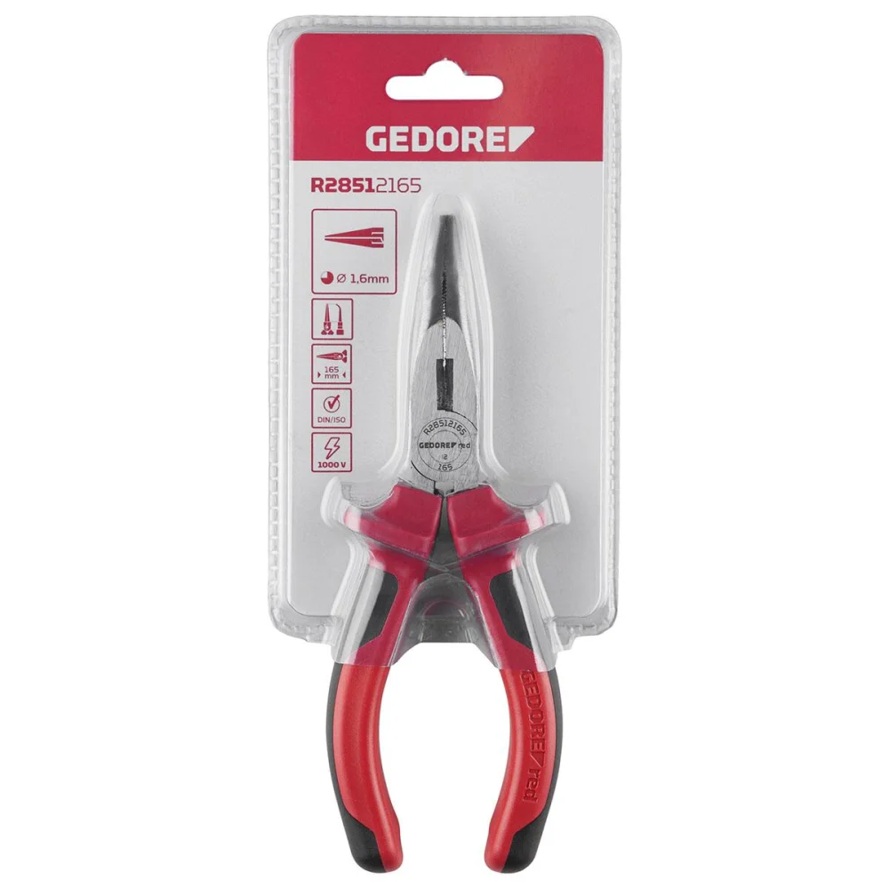 Alicate Tipo Telefone Com Bico Curvo 6.1/2” Gedore - Imagem 2