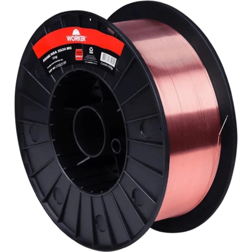 Arame De Solda Mig Carretel Plástico 1Mm 15Kg Worker - Imagem 6
