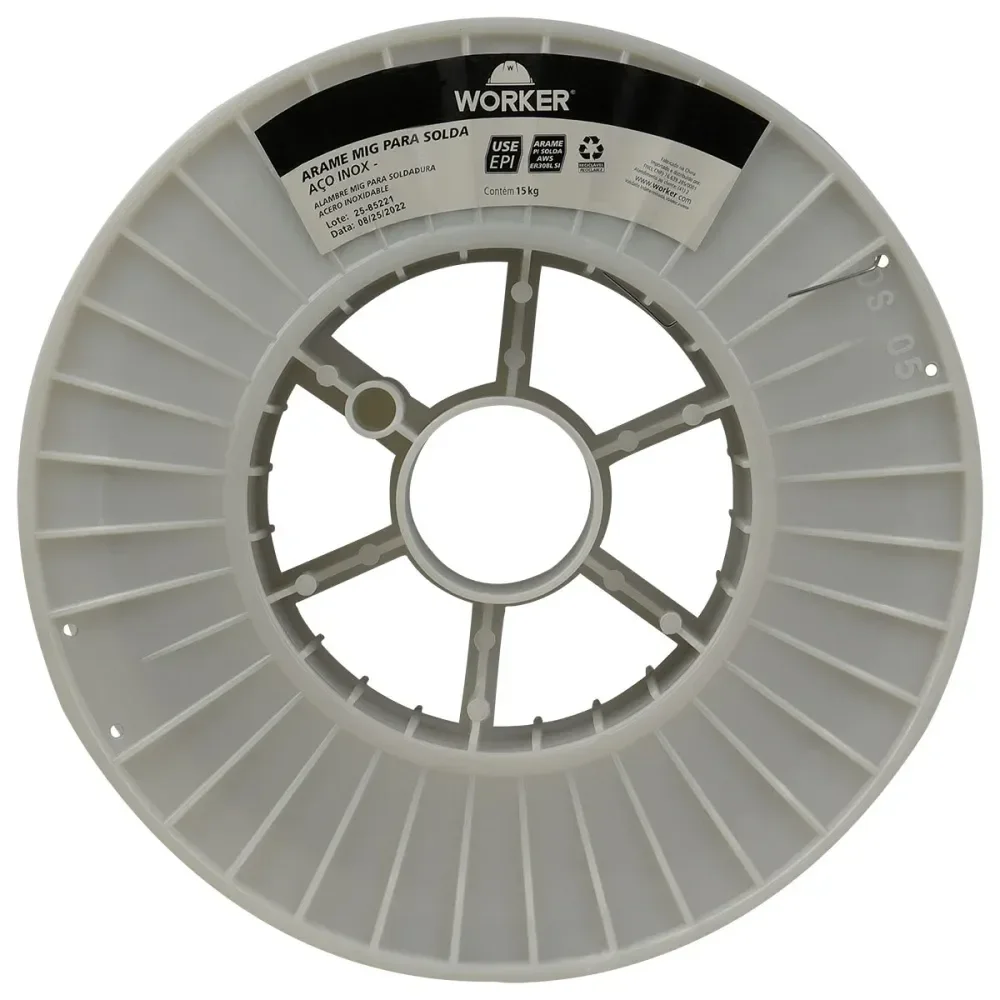 Arame De Solda Mig Em Aço Inox 308L 1Mm 15Kg Worker - Imagem 5