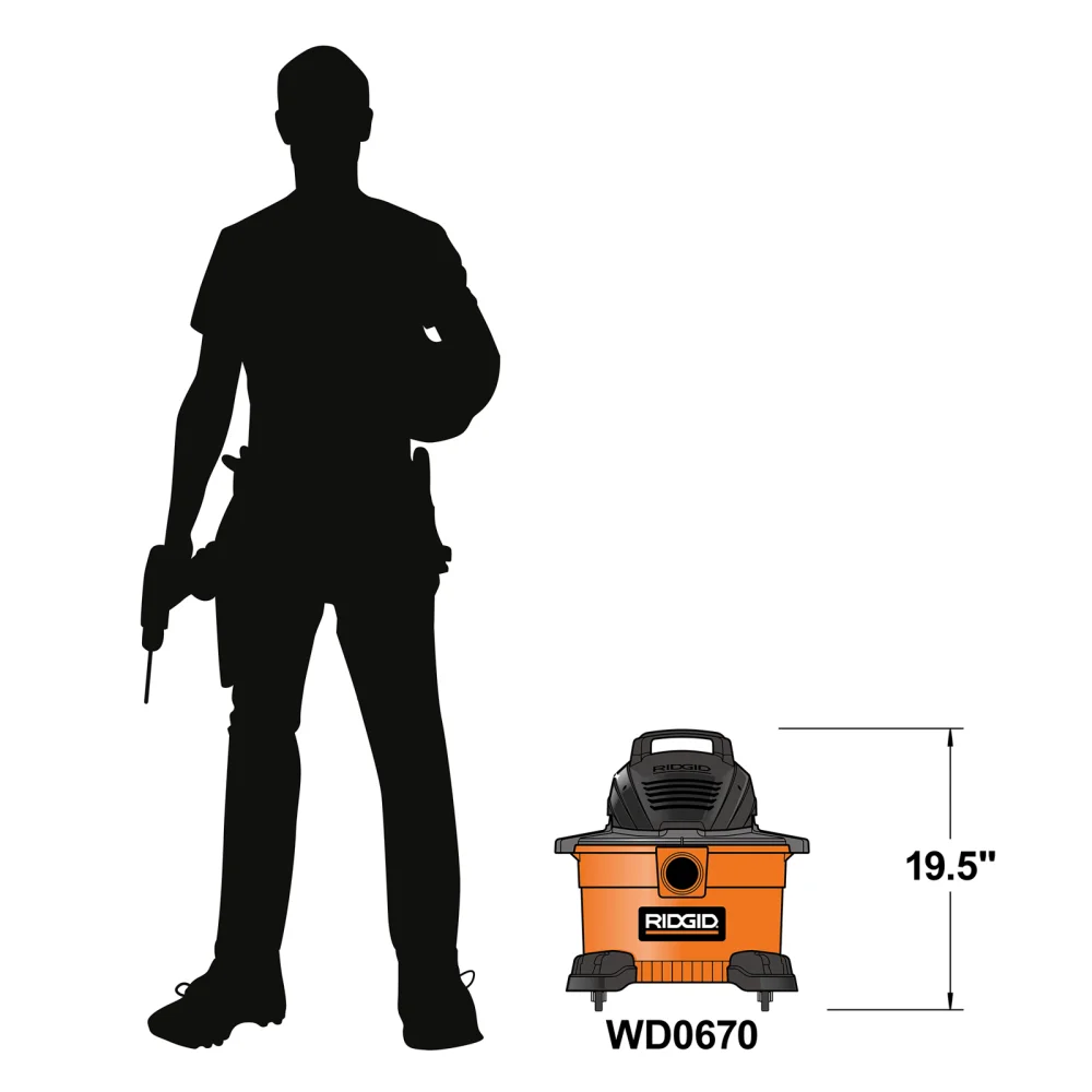 Aspirador De Pó E Água 22 Litros 1865W 220V Ridgid - Imagem 4