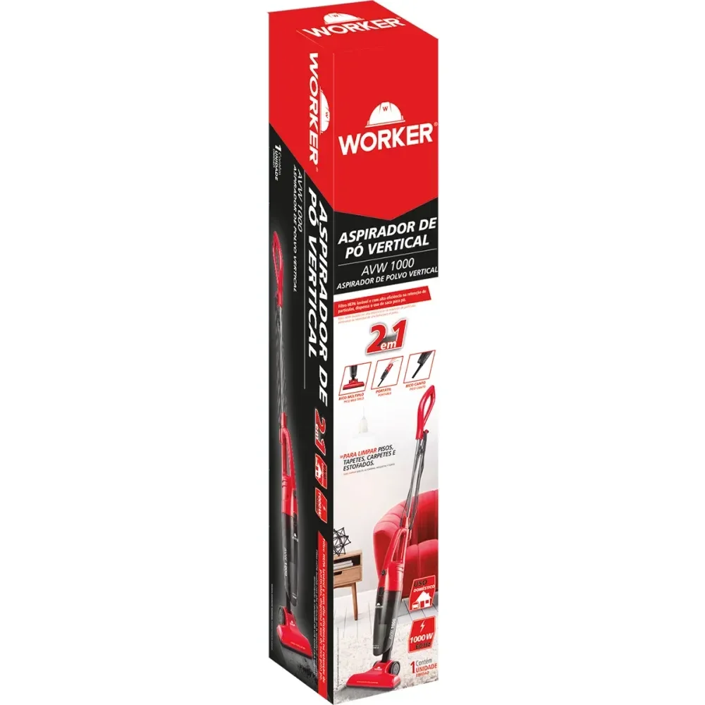 Aspirador De Pó Vertical 2 Em 1 Avw1000 1,2L Worker - Imagem 6