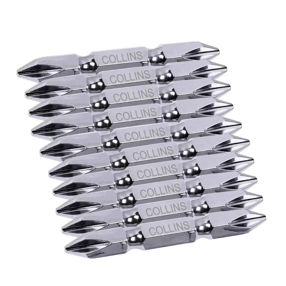 Bits Ponta Dupla Phillips Ph2 1/4 X 50,8Mm 10 Peç Collins - Imagem 2