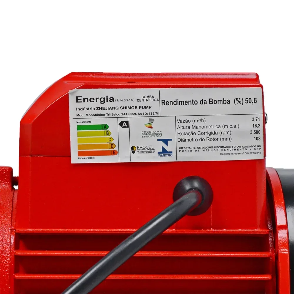Bomba Centrifuga 1/2Hp Bivolt Worker - Imagem 5