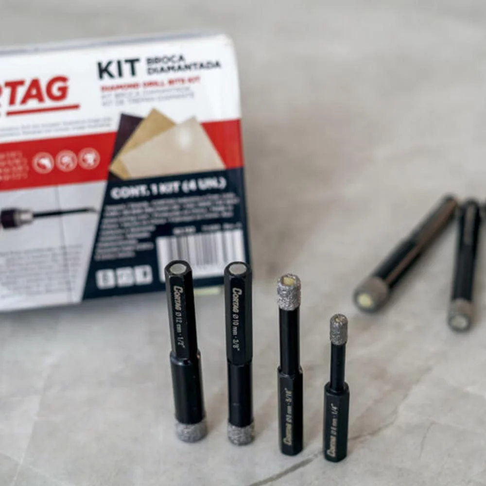 Broca Diamantada Jogo 4 Peç Cortag - Imagem 2