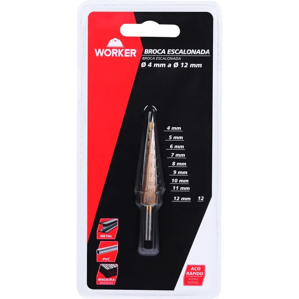 Broca Escalonada 4Mm A 12Mm Worker - Imagem 6