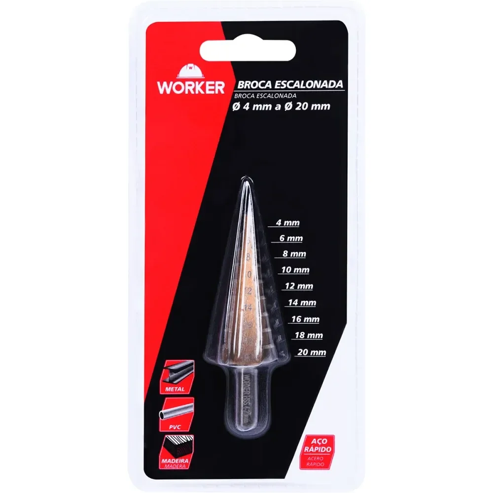 Broca Escalonada 4Mm A 20Mm Worker - Imagem 5