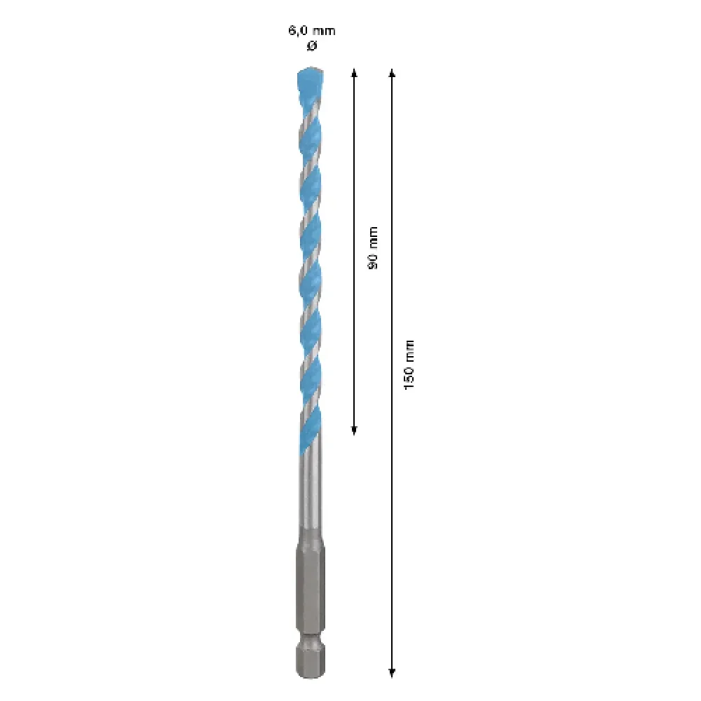 Broca Multiconst 6x150mm HEX-9 Bosch para perfuração precisa