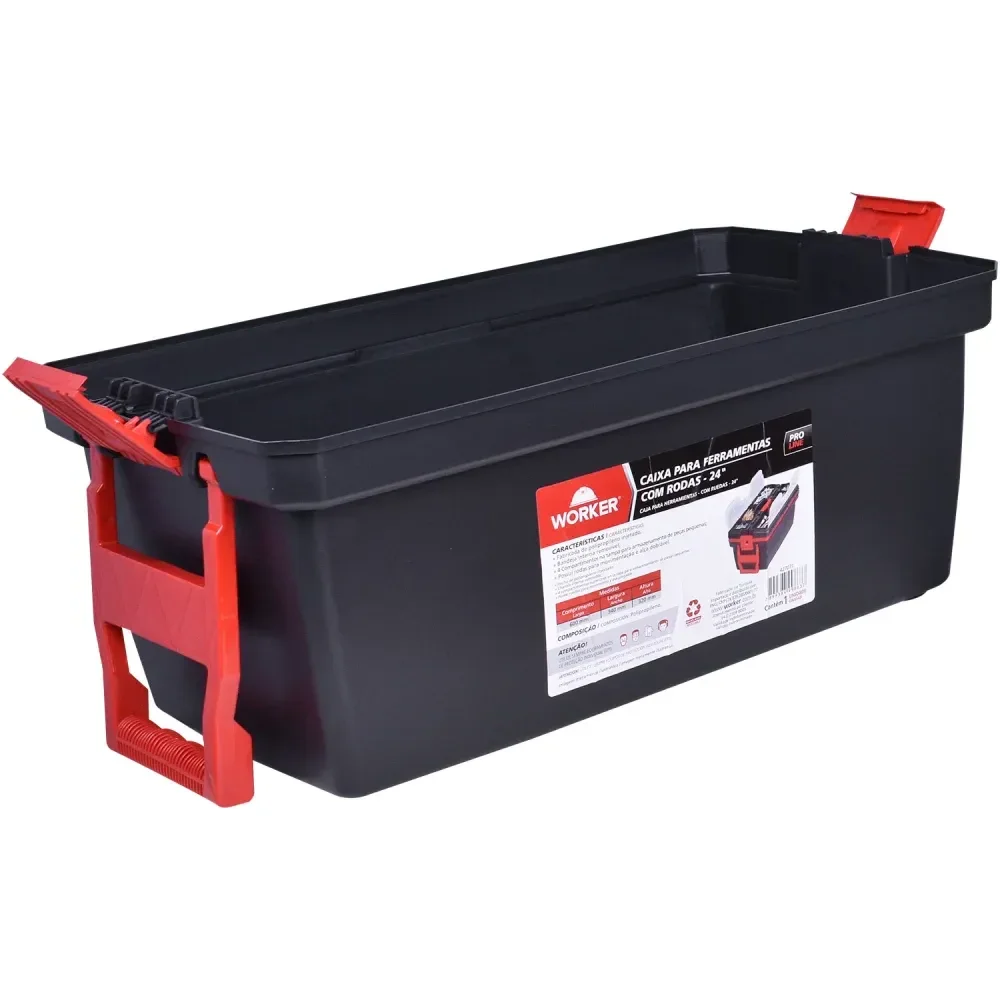 Caixa De Ferramenta Plástica Com Rodas 24 Worker - Imagem 5