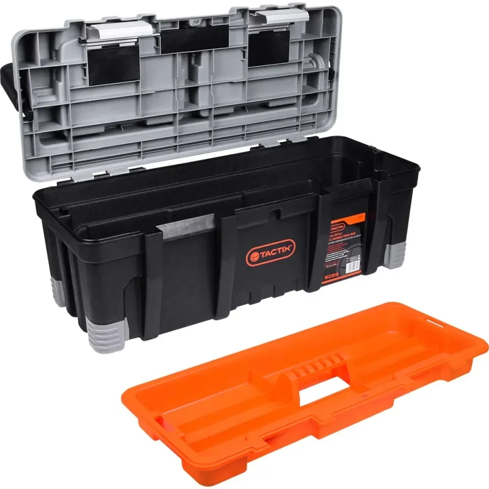 Caixa De Ferramentas Com 2 Organizadores Removíveis Tactix - Imagem 3