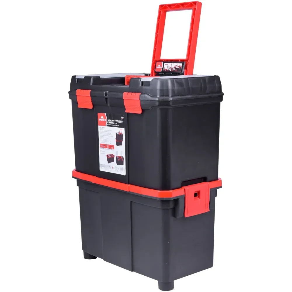 Caixa De Ferramentas Com Rodas E Alça 18 Worker - Imagem 2