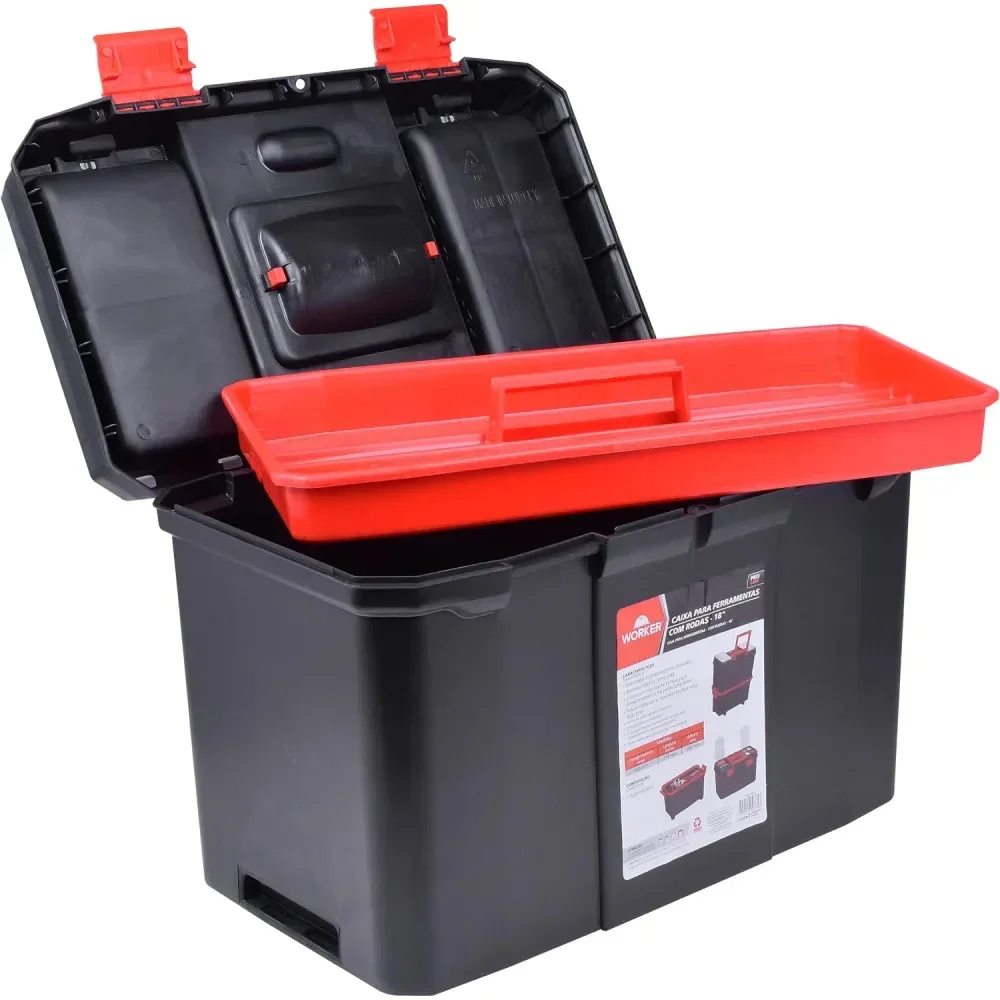 Caixa De Ferramentas Com Rodas E Alça 18 Worker - Imagem 4