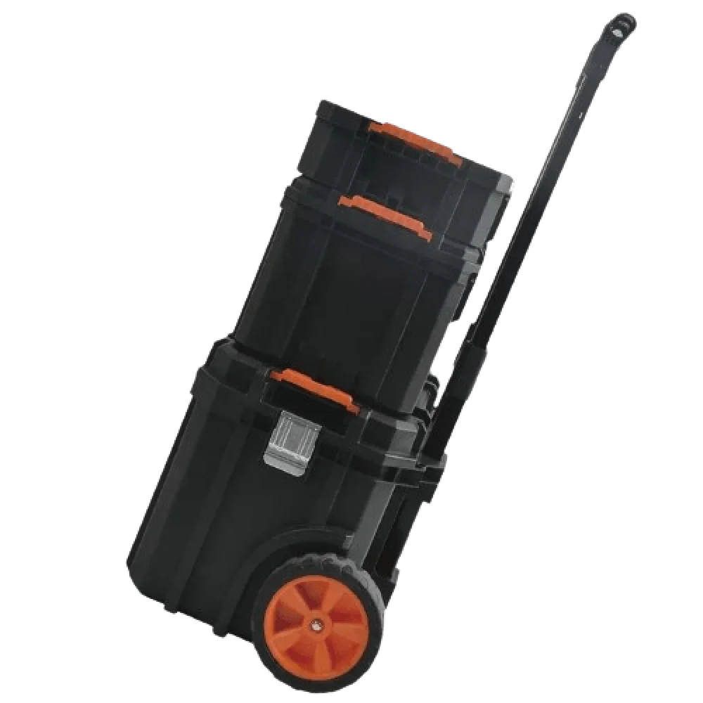 Caixa De Ferramentas Modular Plástica Com Carrinho 3 Em 1 Tactix - Imagem 3