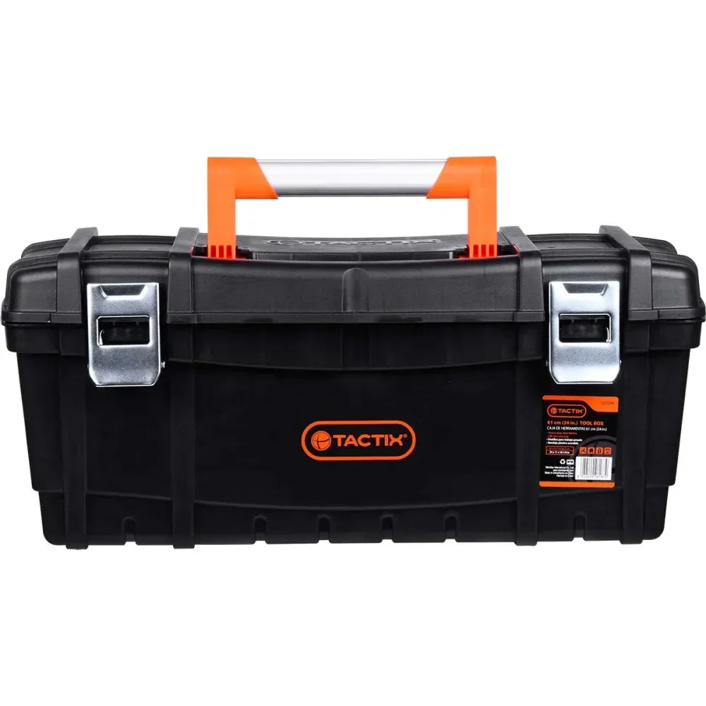 Caixa De Ferramentas Plástica Com Travas De Alumínio 61Cm Tactix - Imagem 2