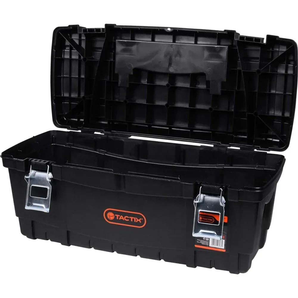 Caixa De Ferramentas Plástica Com Travas De Alumínio 61Cm Tactix - Imagem 4