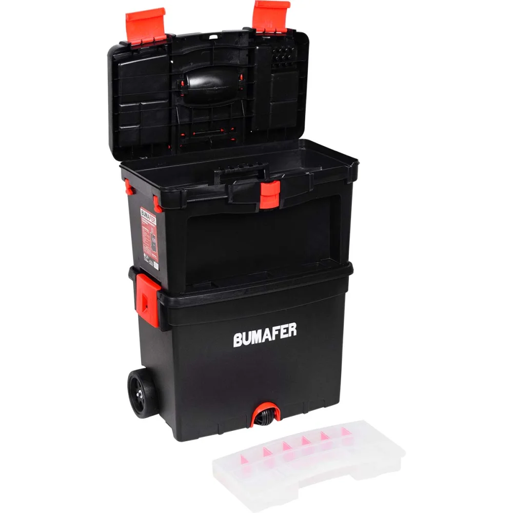 Caixa De Ferramentas Polipropileno Com Rodas 24.1/2 Bumafer - Imagem 4
