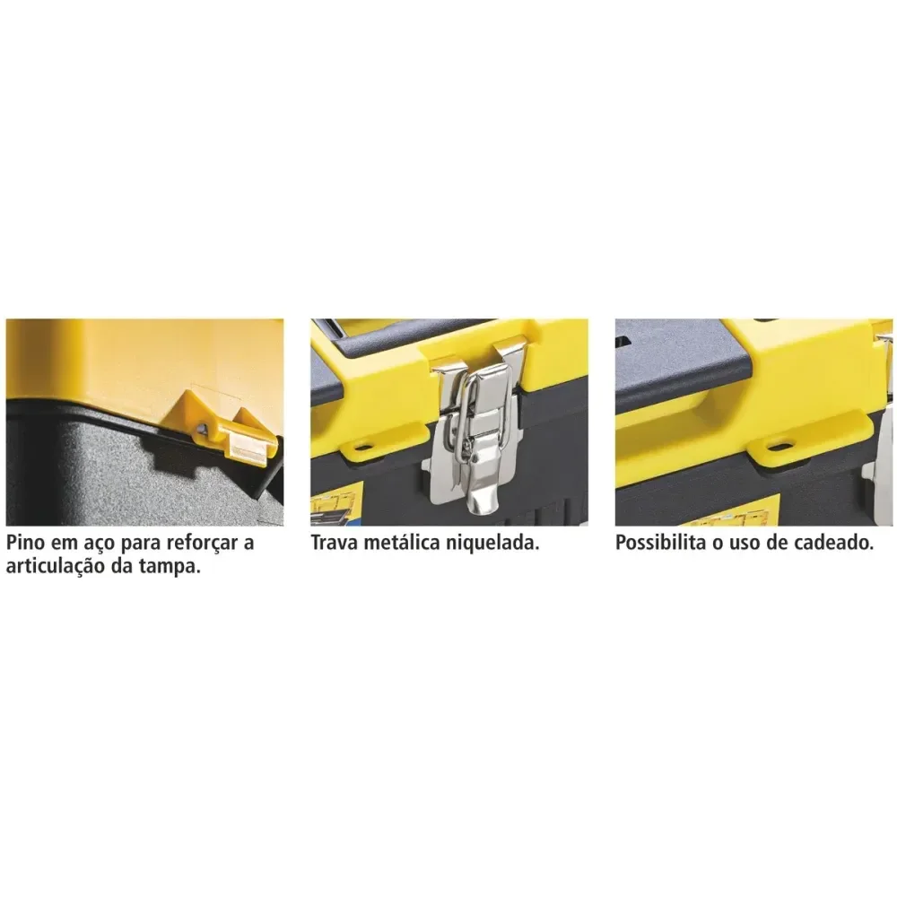 Caixa Plástica Para Ferramentas 20 Com Bandeja Removível Tramontina - Imagem 10