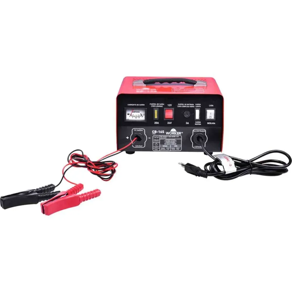Carregador De Bateria Cb16S 60Hz 127V Portátil Worker - Imagem 2