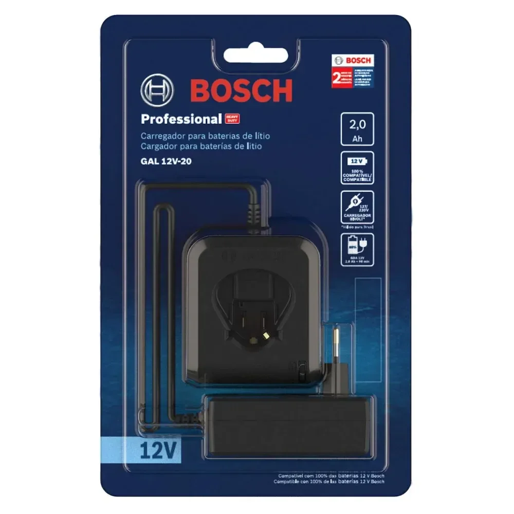 Carregador De Bateria Gal 12V-20 Bivolt Bosch - Imagem 3