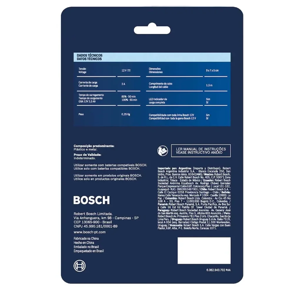 Carregador De Bateria Gal 12V-20 Bivolt Bosch - Imagem 5
