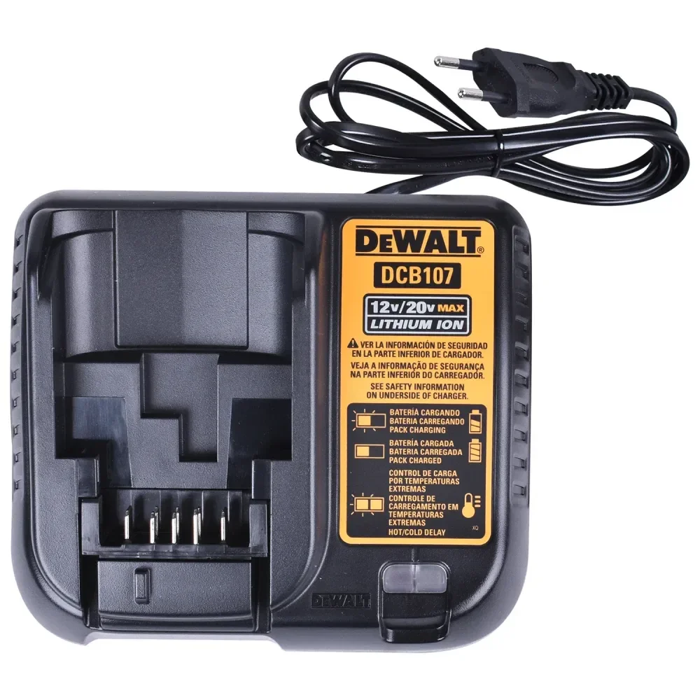 Carregador De Baterias 12 A 20V Dcb107-Br Dewalt Bivolt - Imagem 4