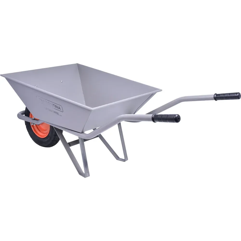 Carrinho De Mão Cinza  Caçamba Metálica 65L Tramontina - Imagem 3
