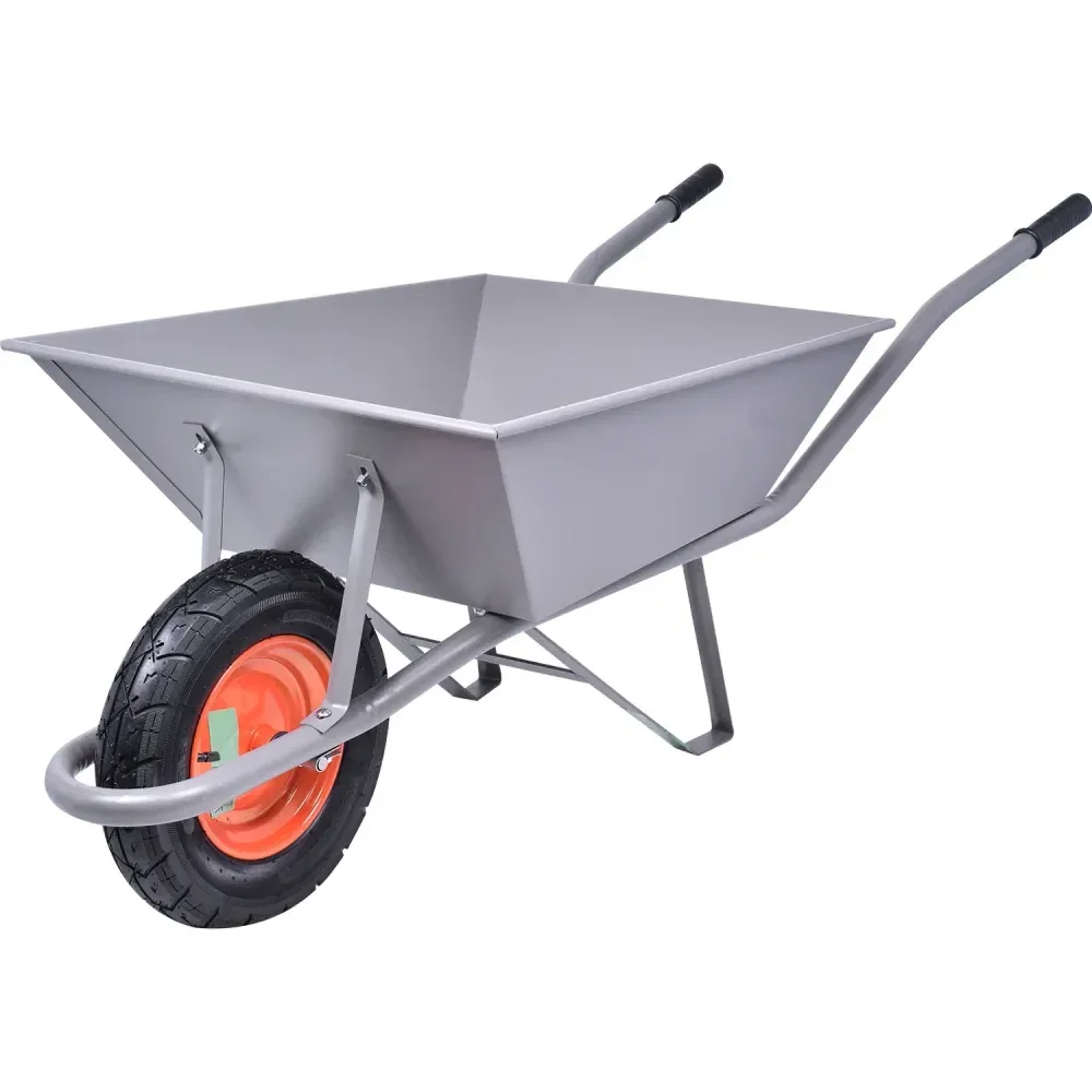 Carrinho De Mão Cinza  Caçamba Metálica 65L Tramontina - Imagem 4