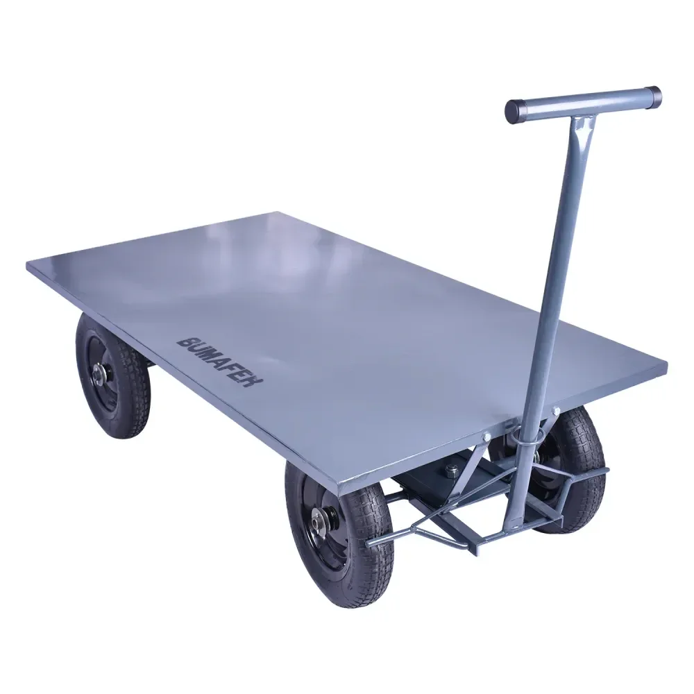 Carrinho Plataforma Aço Metálico 600Kg Bumafer - Imagem 3