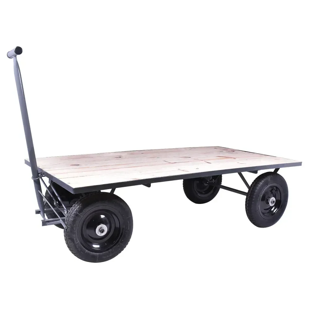 Carrinho Plataforma Com Tampo De Madeira Desmontável Bumafer - Imagem 4