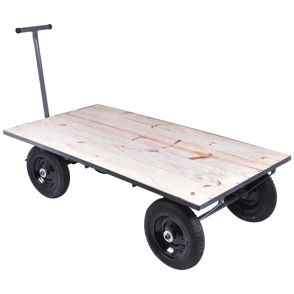 Carrinho Plataforma Com Tampo De Madeira Desmontável Bumafer - Imagem 6