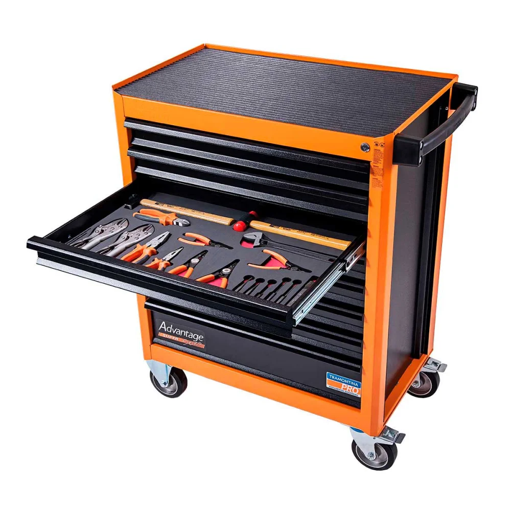 Carro De Ferramentas 115 Peç 5 Gavetas 1 Porta Tramontina - Imagem 6