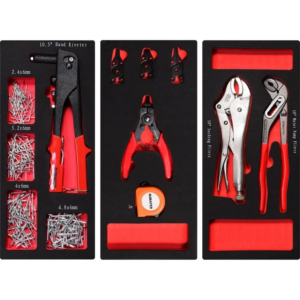 Carro De Ferramentas Aço Cromo Vanádio 393 Peças Bumafer - Imagem 5