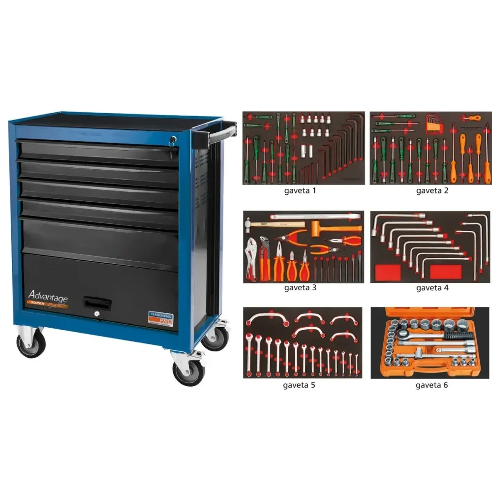 Carro Para Ferramentas Com 136 Peç 44950135 Tramontina - Imagem 2