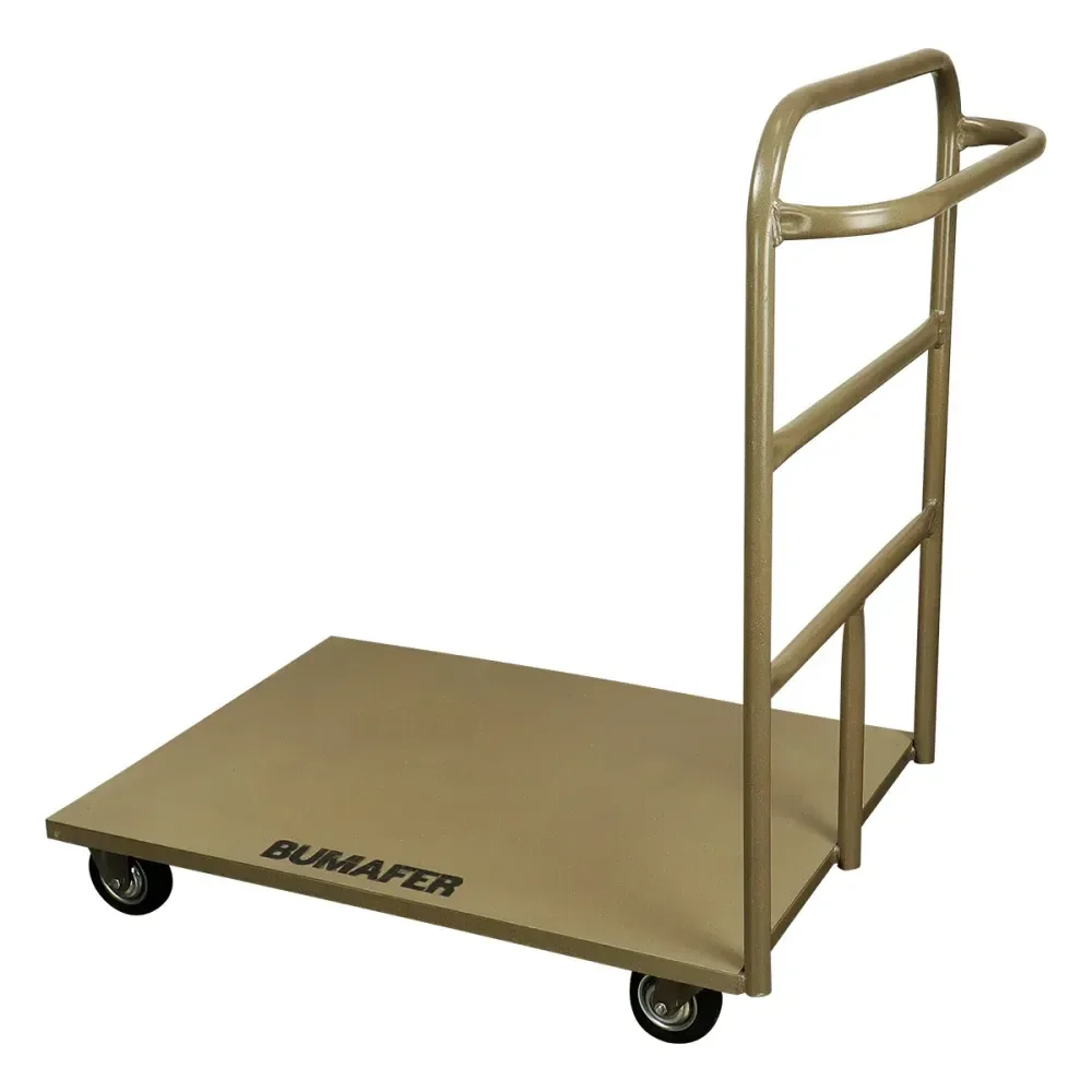 Carro Plataforma Aço 800X600Mm 250Kg C/ Uma Aba Fixa Bumafer - Imagem 5