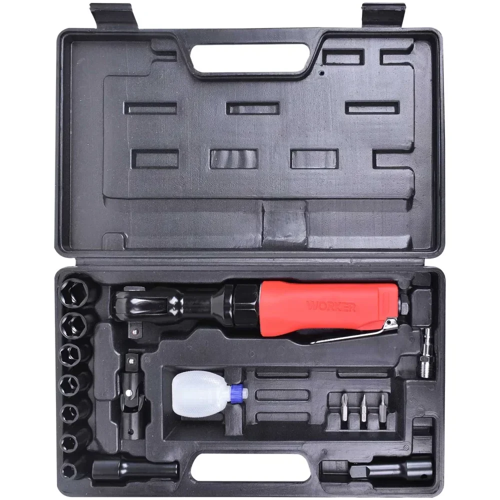 Chave Catraca Pneumática 1/2 17 Peç Worker - Imagem 2