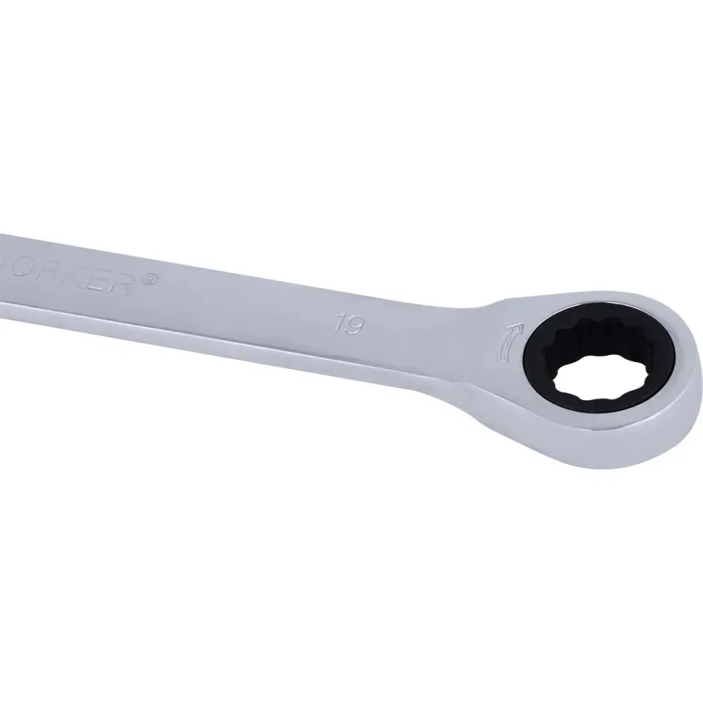 Chave Combinada Com Catraca Cromo Vanádio 19Mm Worker - Imagem 5