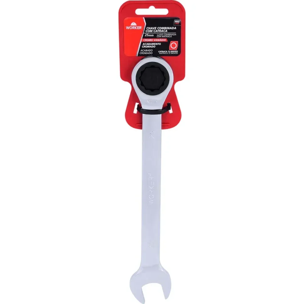 Chave Combinada Com Catraca Cromo Vanádio 25Mm Worker - Imagem 6
