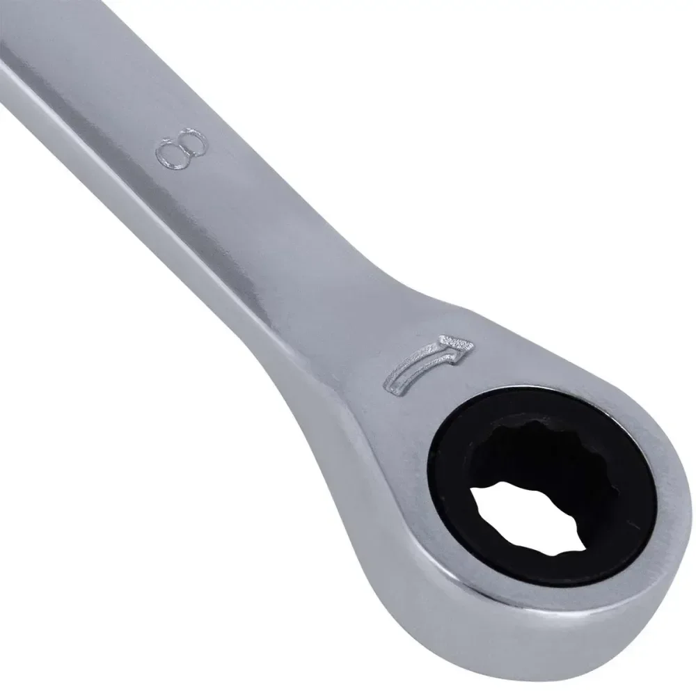 Chave Combinada Com Catraca Cromo Vanádio 8Mm Worker - Imagem 5